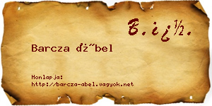 Barcza Ábel névjegykártya